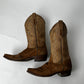 Vintage Resistol Cowboy Boots Mens 8 1/2 Brown Suede Leather