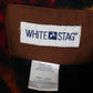Vintage White Stag Sweater Womens Large Black Leaves Fleece Full Zip