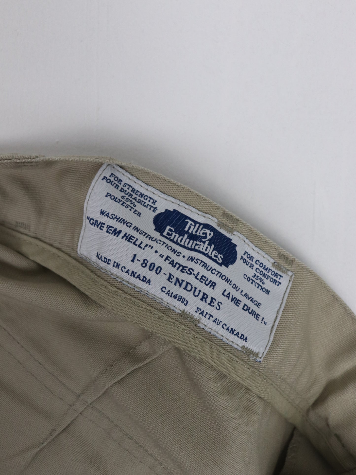 Tilley Endurables Pants Fits Mens 36 x 29 Beige Cargo Uniform