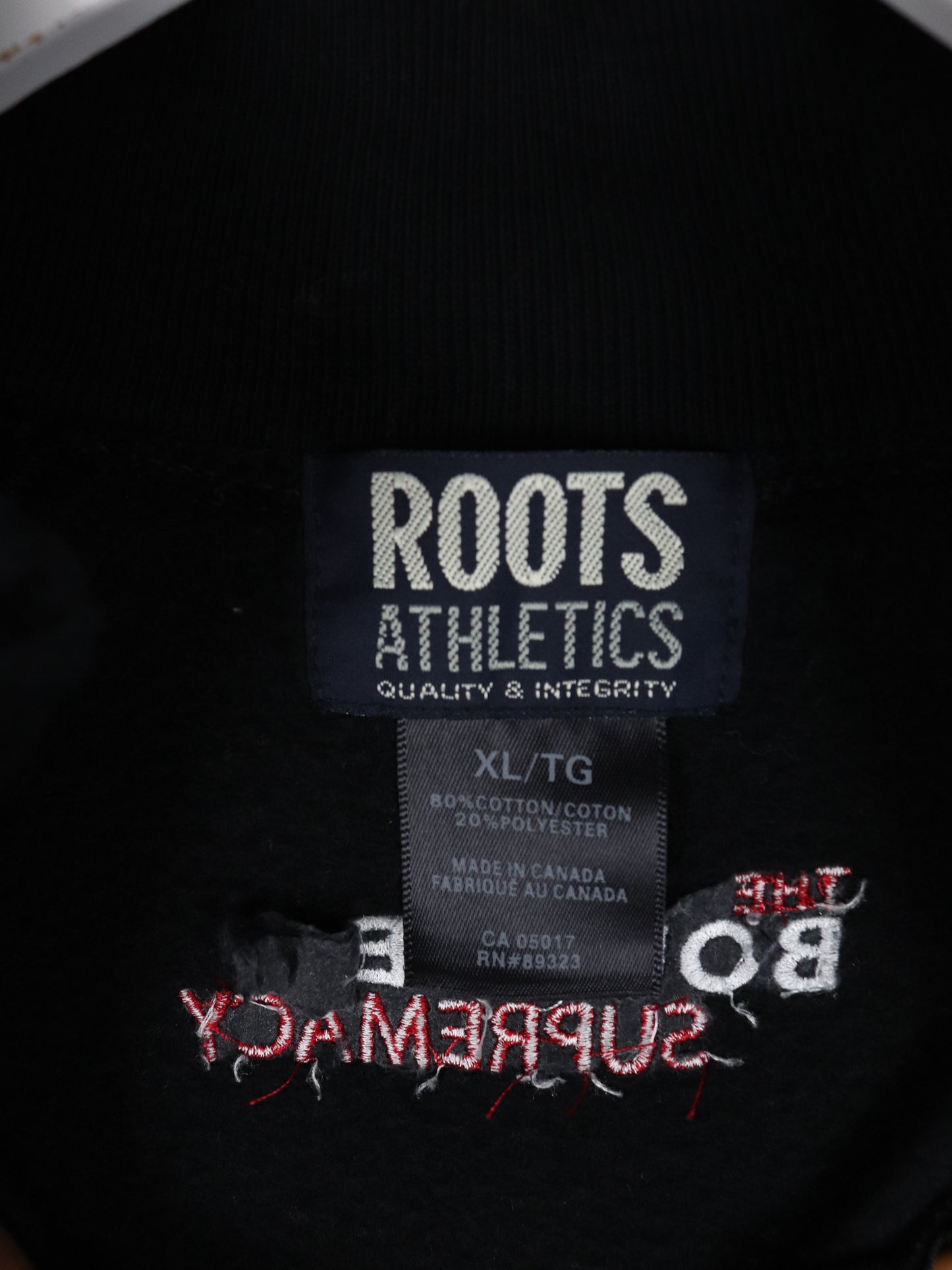 Vintage Roots Sweatshirt Mens XL Black Full Zip Bourne Supremacy Promo