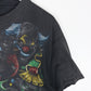Vintage Liquid Blue T Shirt Mens Medium Black Clown All Over Print Y2K