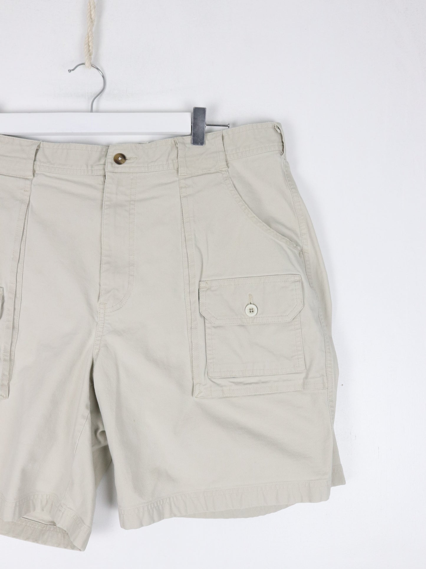 Vintage L.L. Bean Shorts Mens 36 Beige Cargo Outdoors