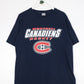Vintage Montreal Canadiens T Shirt Mens Large Blue NHL