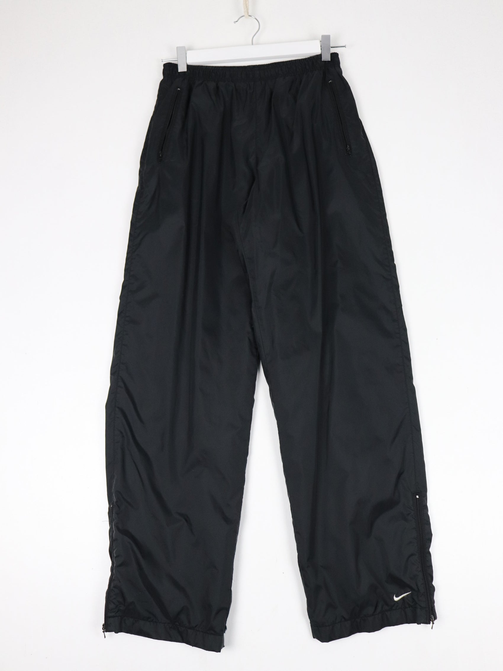 Vintage Nike Pants Womens Small Black Track Swoosh 24 x 30