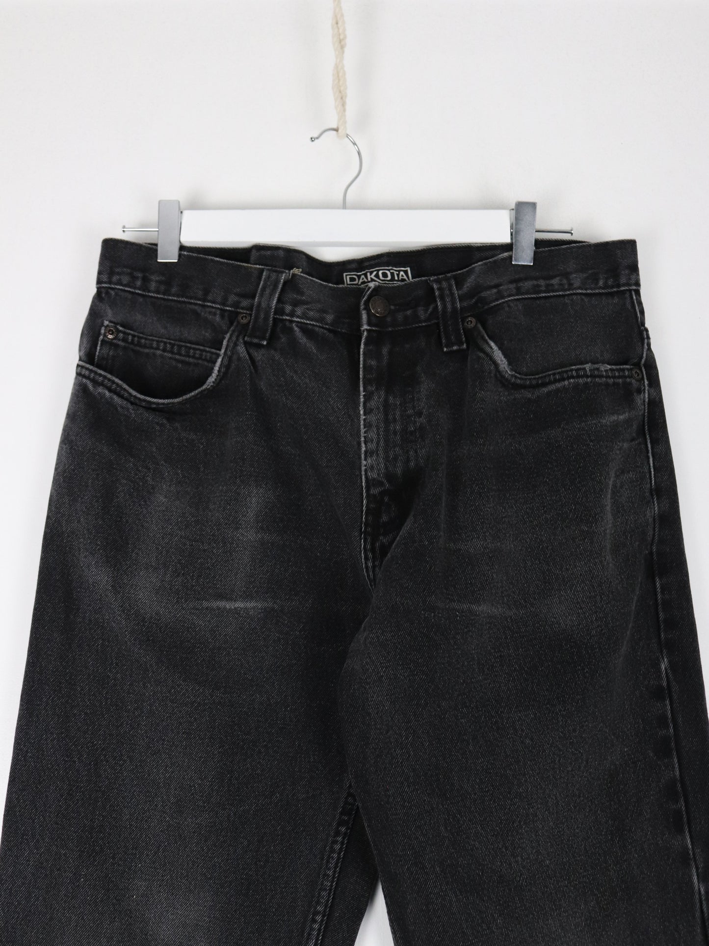 Vintage Dakota Pants Fits Mens 34 x 28 Black Denim Jeans