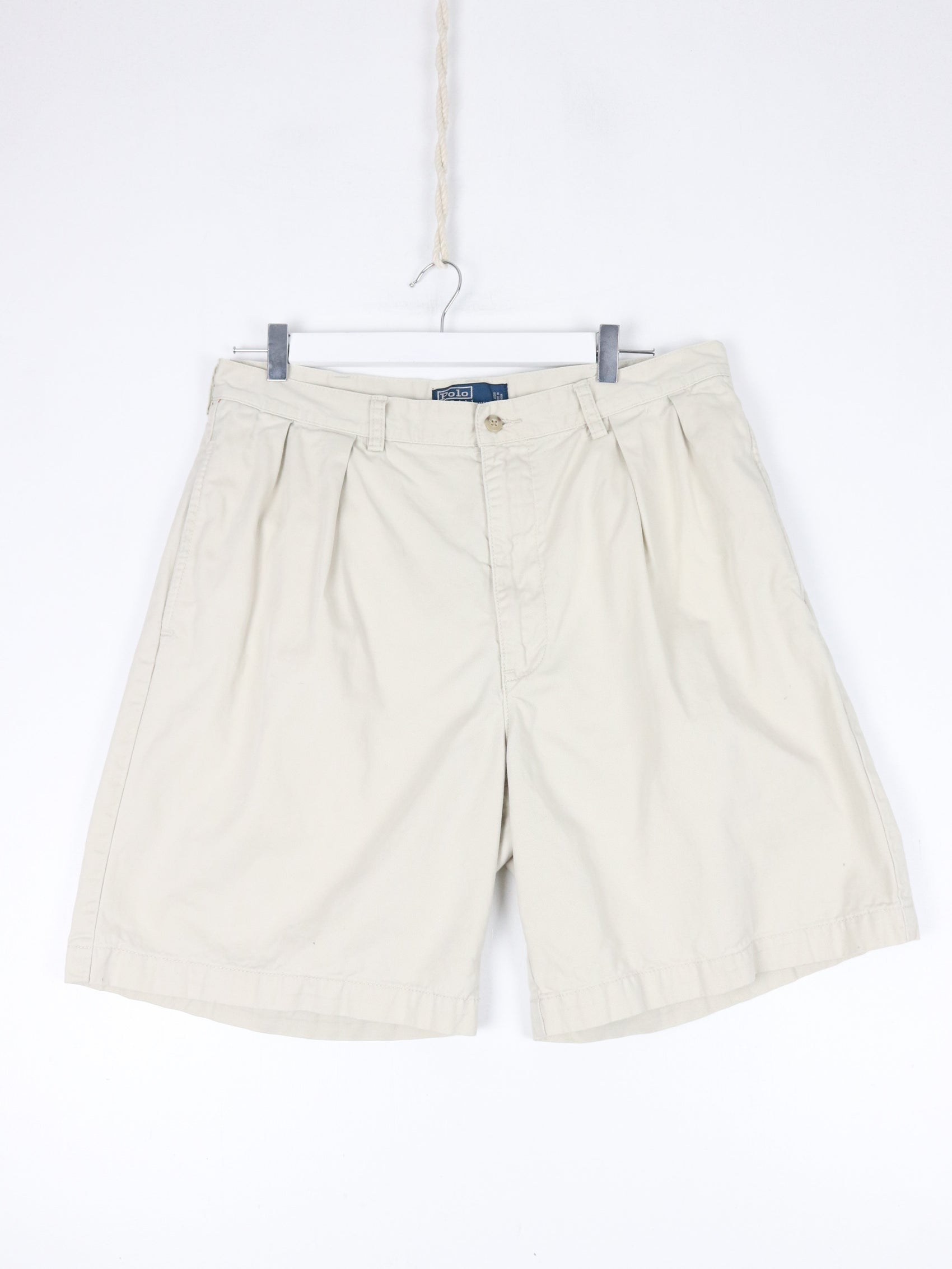 Vintage Polo Ralph Lauren Shorts Fits Mens 34 Beige Chino