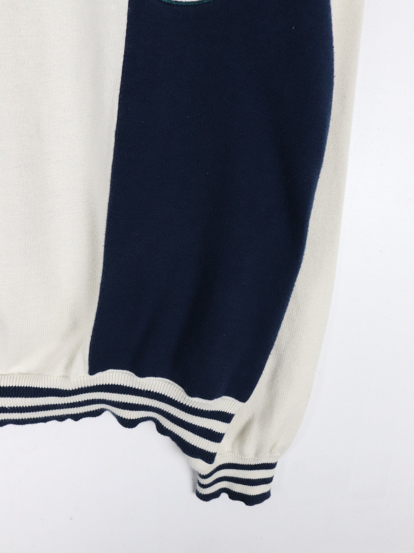 Vintage Par Four Sweater Fits Mens Large Blue White Knit Golf