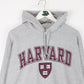 Harvard University Sweatshirt Mens Large Grey College Hoodie