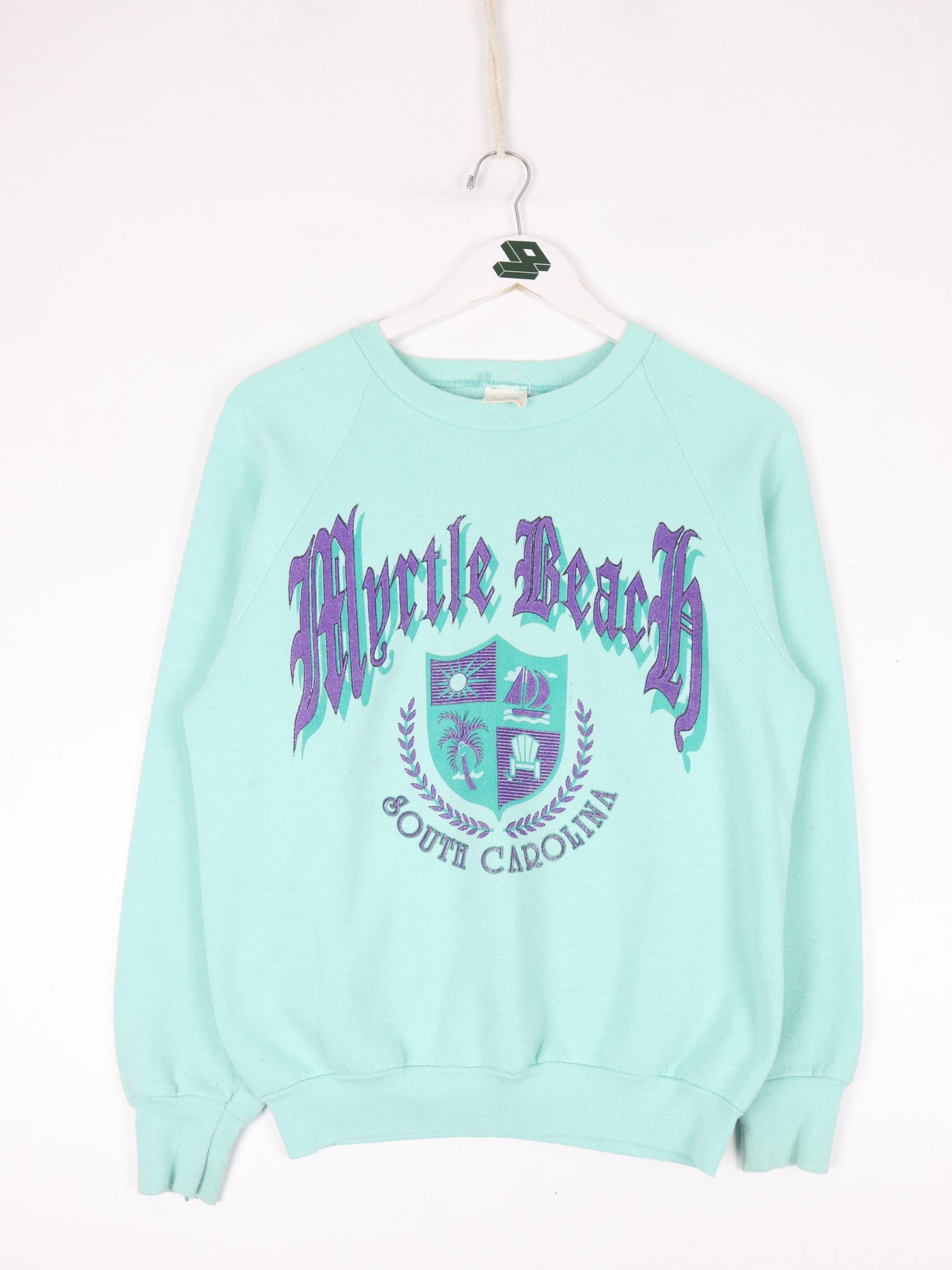 Vintage Myrtle Beach Sweatshirt Fits Mens Small Green 90s USA