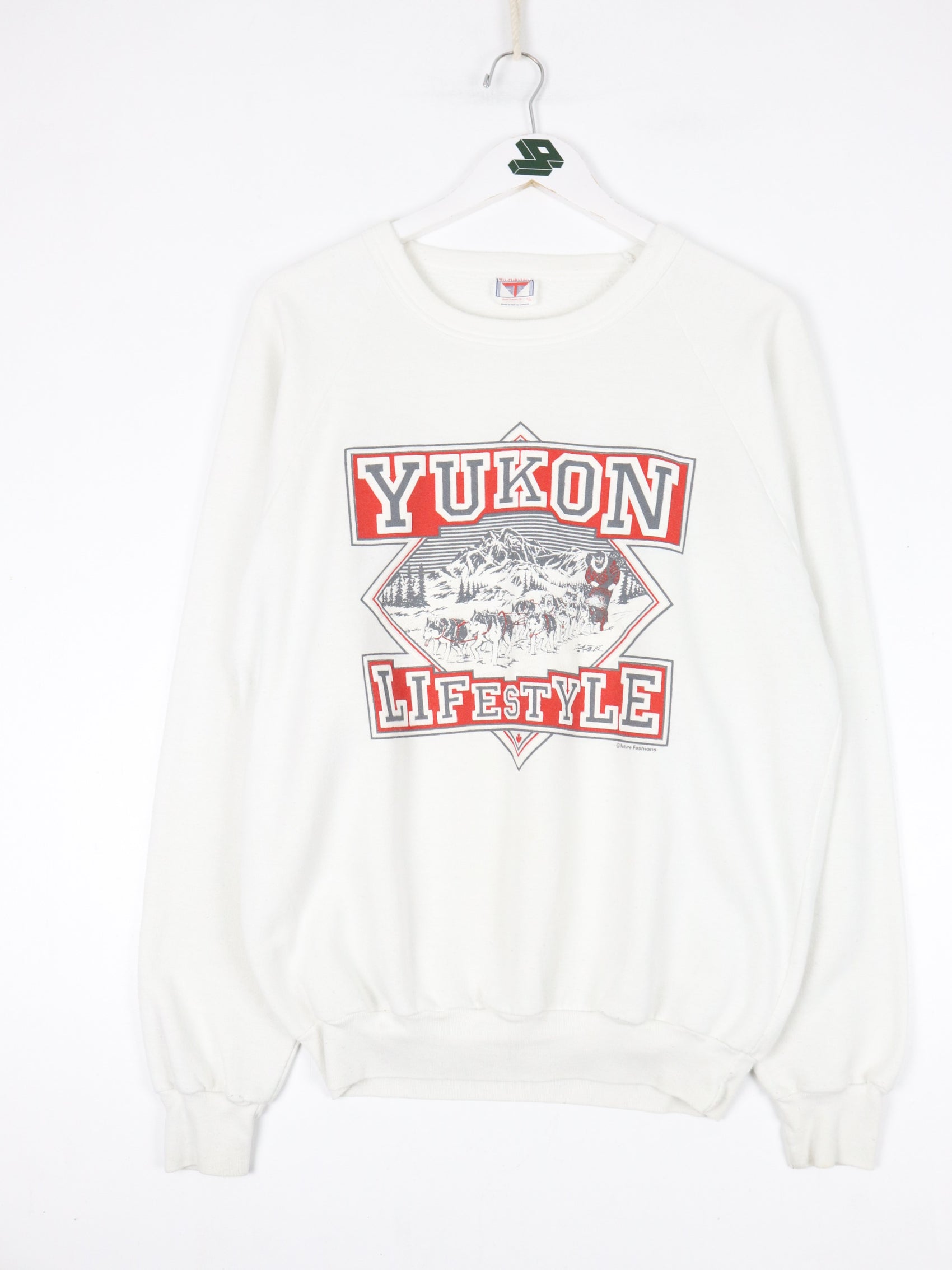 Vintage Yukon Sweatshirt Fits Mens Medium White 90s