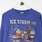 Vintage Ice Storm 1998 Sweatshirt Fits Mens Small Blue 90s USA