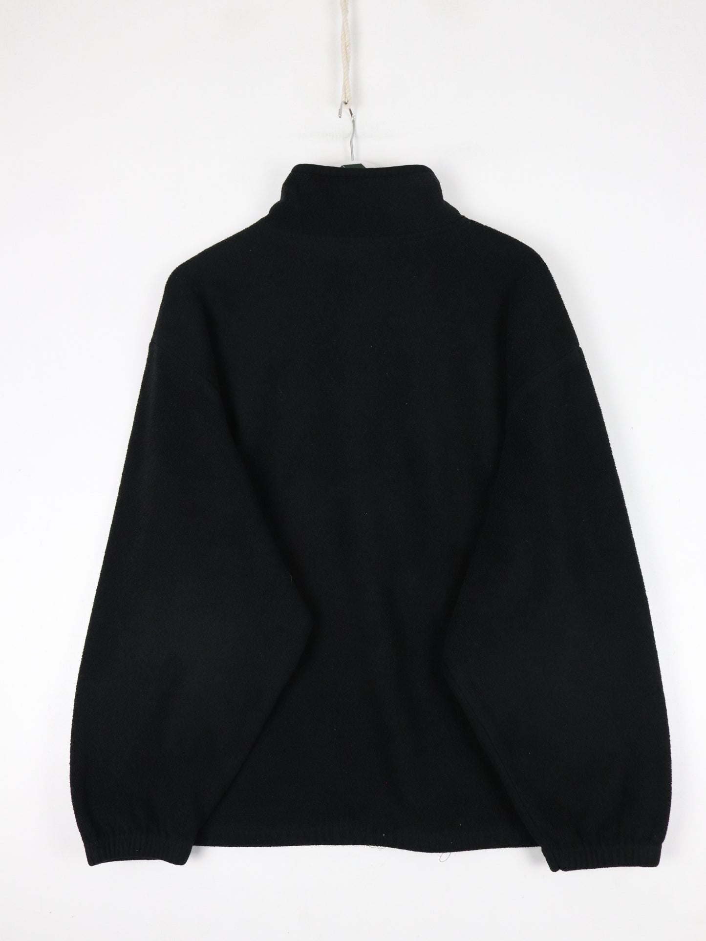 Vintage ESPN Sweater Mens XL Black Fleece Quarter Zip