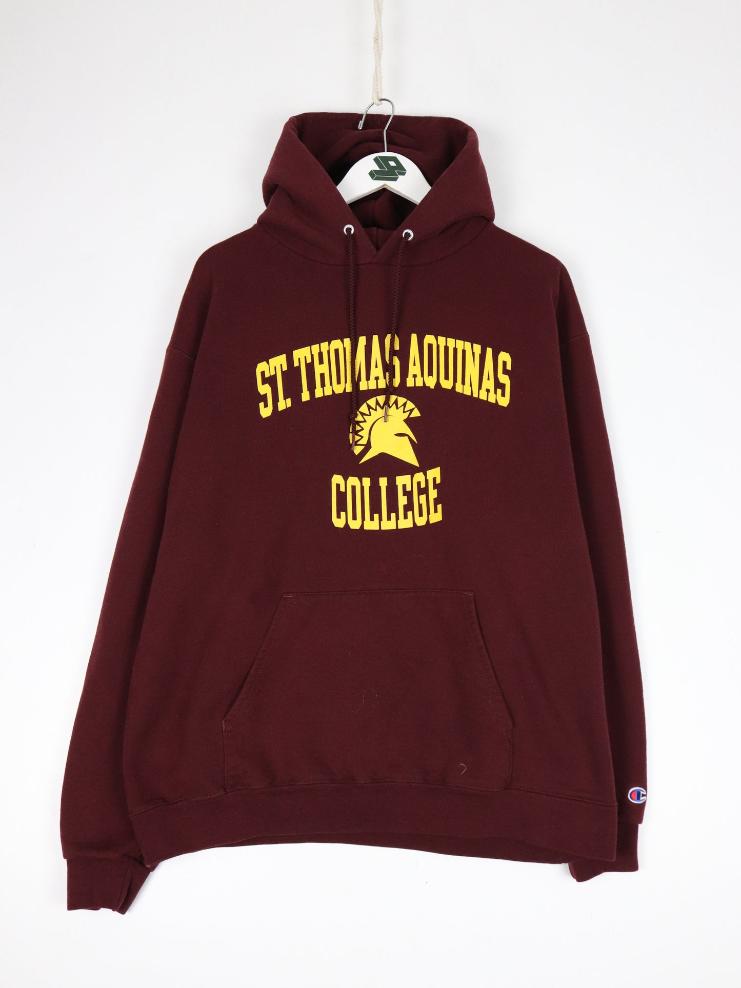 St. Thomas Aquinas College Sweatshirt Mens XL Red Champion Hoodie