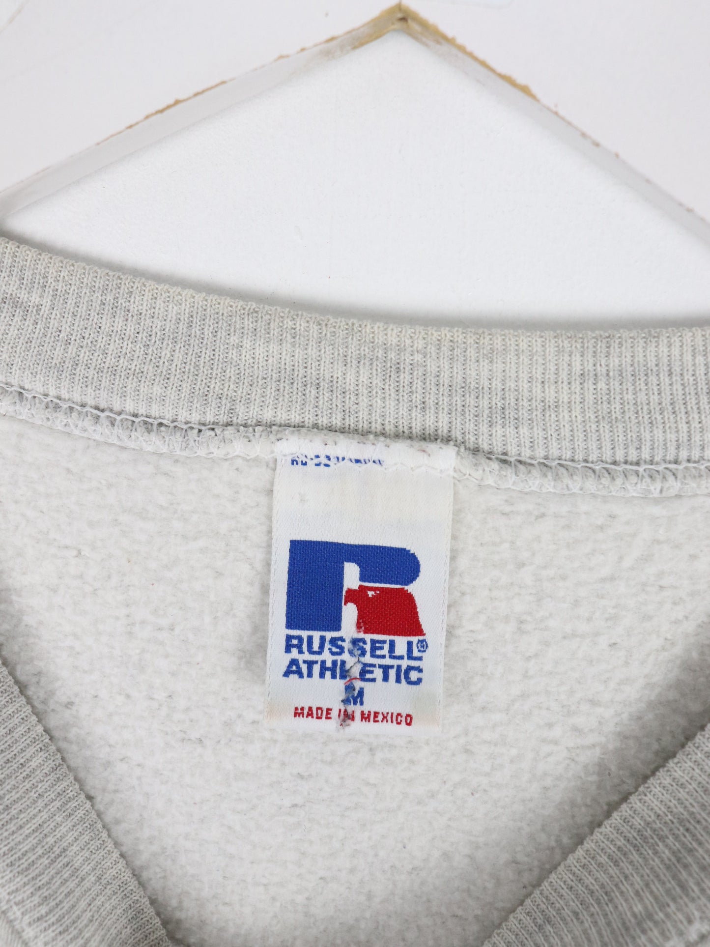 Vintage Russell Athletic Sweatshirt Fits Mens Small Grey Blank 90s