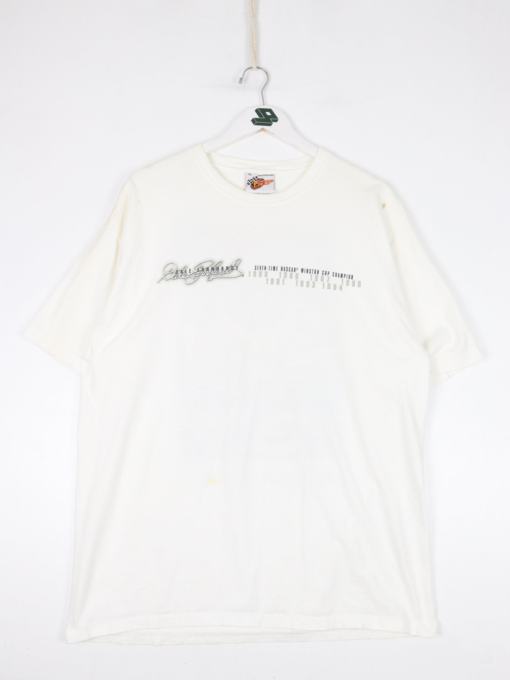 Vintage Nascar T Shirt Mens XL White Dale Earnhardt Racing