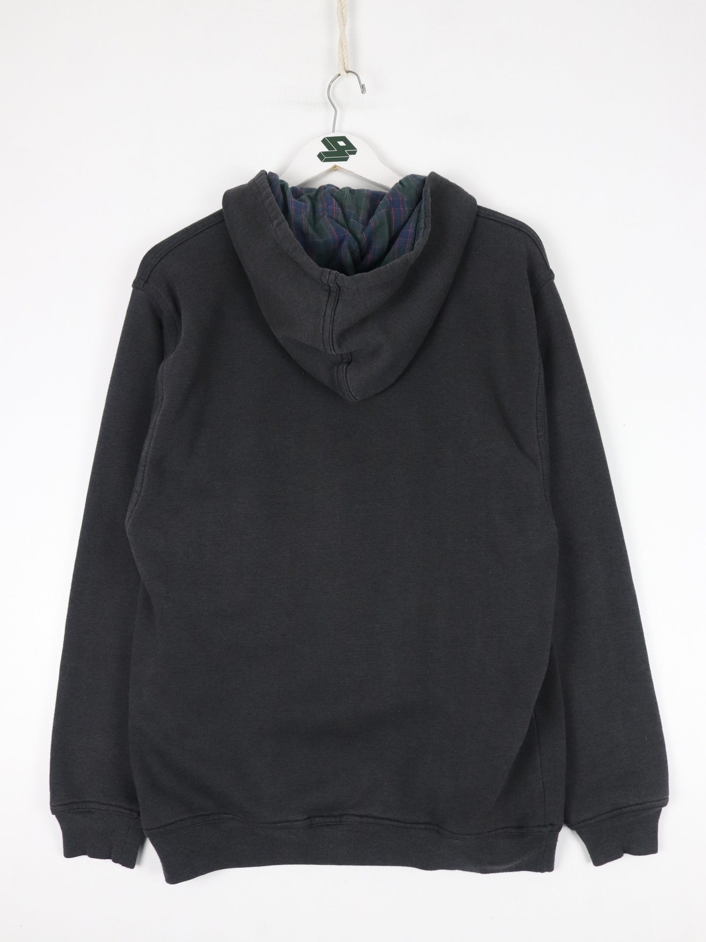 Vintage York Sweatshirt Mens Medium Black Quarter Zip Hoodie
