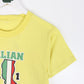 Vintage Italian American T Shirt Mens XS Yellow 80s