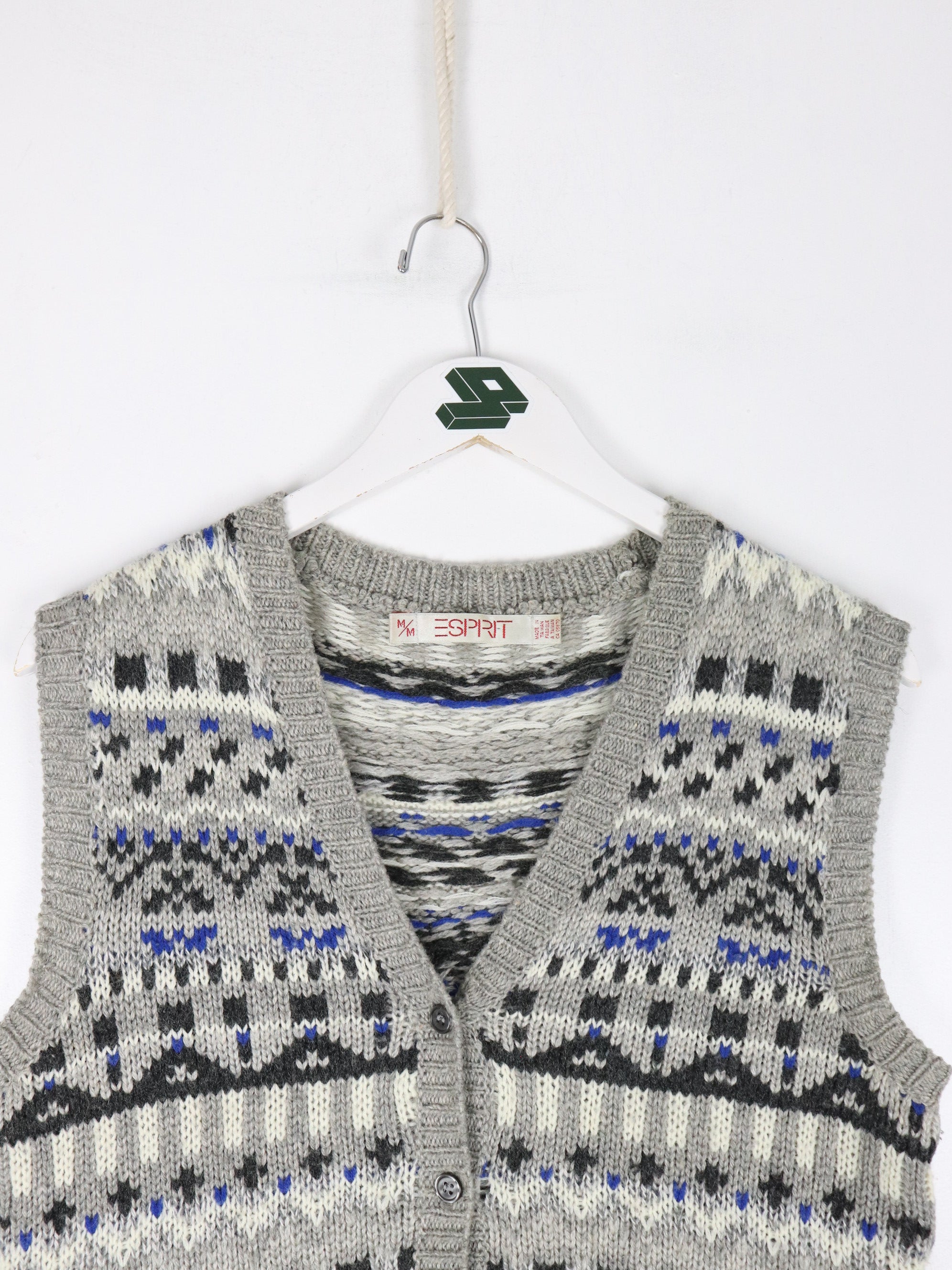 Wool blend knit vest with pockets · Medium Grey · Sweaters And Cardigans