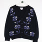 Fair Set Sweater Womens Large Blue Knit Cardigan Floral