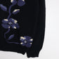 Fair Set Sweater Womens Large Blue Knit Cardigan Floral