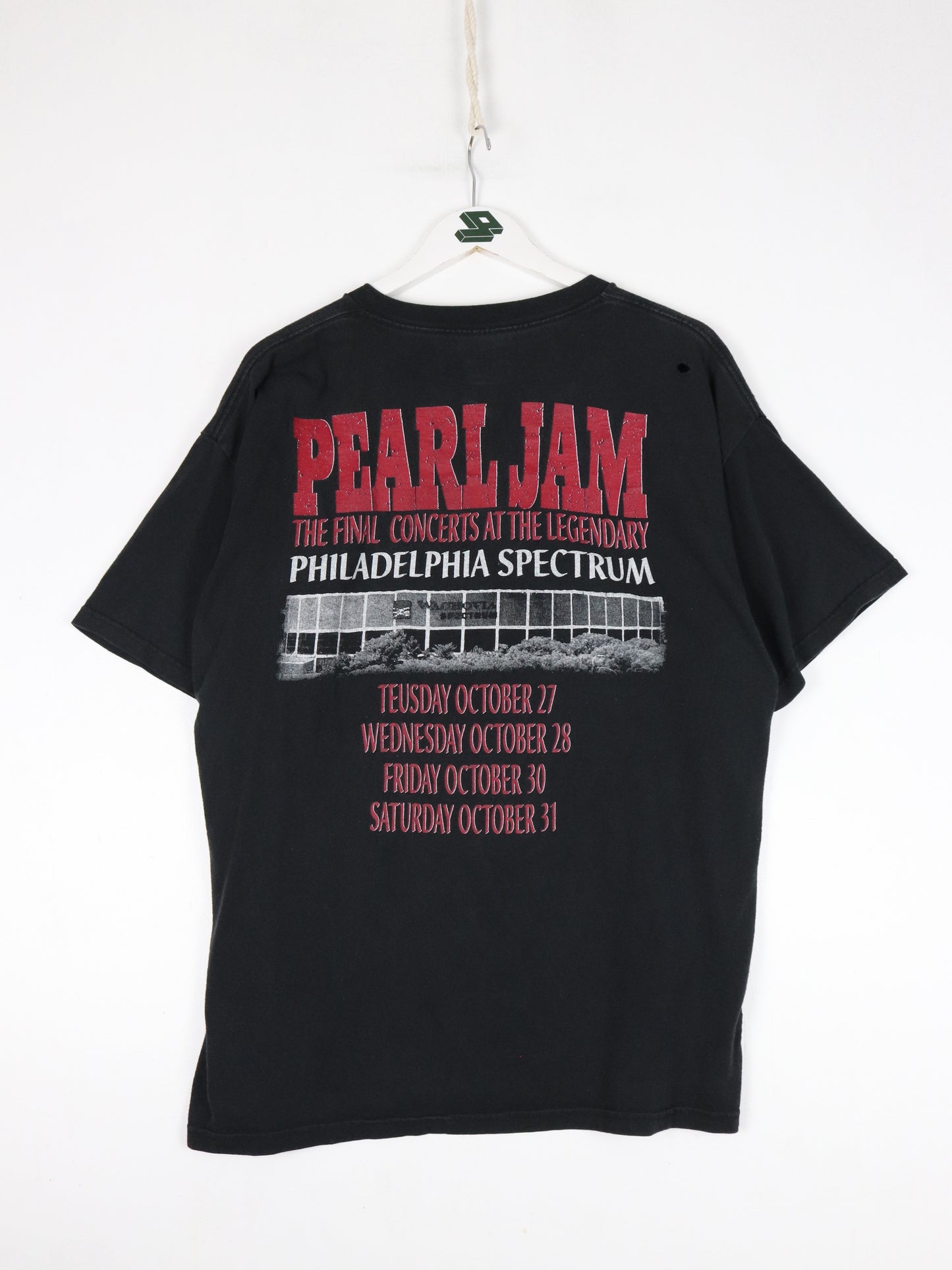 Pearl Jam T Shirt Mens XL Black Band Philadelphia Spectrum 2009