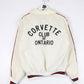 Vintage Corvette Club of Ontario Jacket Womens 12 Large White Snap On Coat