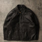 Vintage Knightsbridge Jacket Mens Large Black Leather Coat