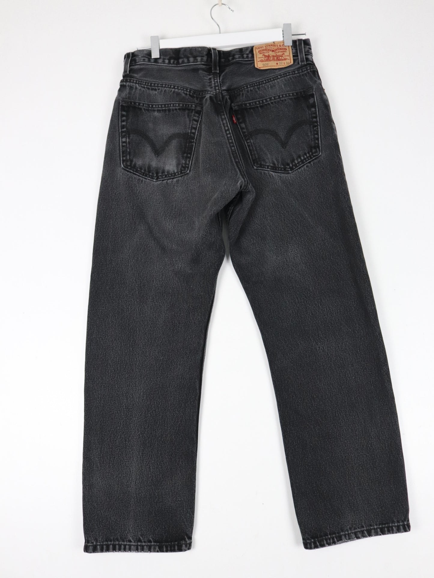 Vintage Levi's Pants Fits Mens 30 x 28 Black Denim Jeans 505 Regular