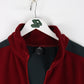 Vintage Adidas Sweater Mens Large Red Fleece Full Zip