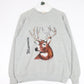 Vintage Wisconsin Sweatshirt Fits Mens Medium Grey 90s Deer Outdoors