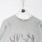 Vintage Wisconsin Sweatshirt Fits Mens Medium Grey 90s Deer Outdoors