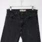 Vintage Levi's Pants Fits Mens 30 x 30 Black Denim Jeans Slim Straight