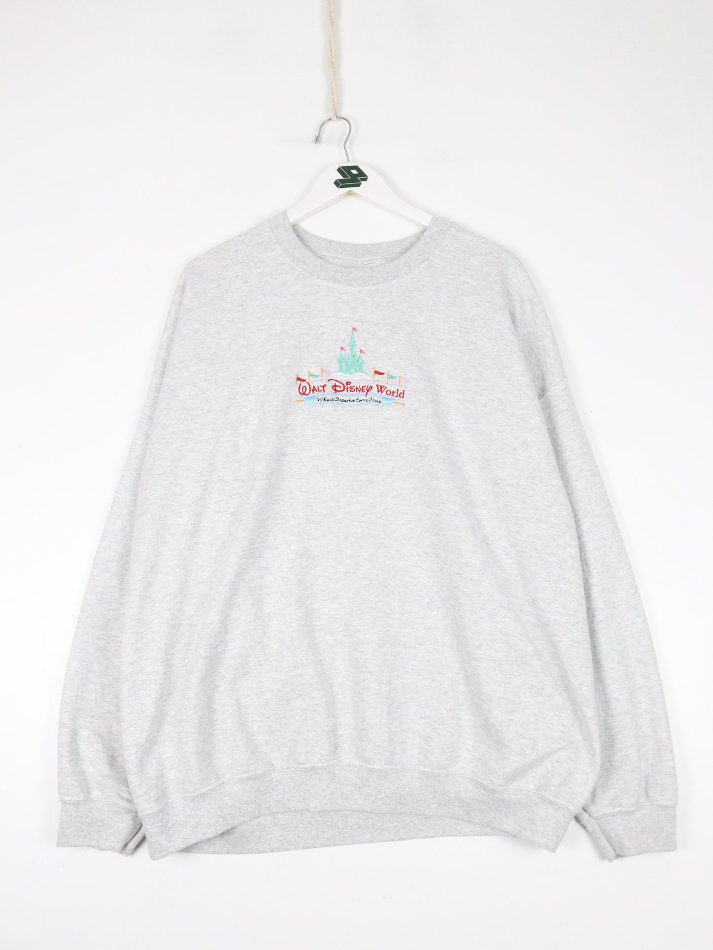 Disney Sweatshirt Mens 2XL Grey Embroidered