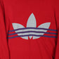 Vintage Adidas T Shirt Mens Medium Red Long Sleeve Trefoil