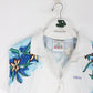 Vintage Adidas Shirt Womens Small White Floral Button Up 90s