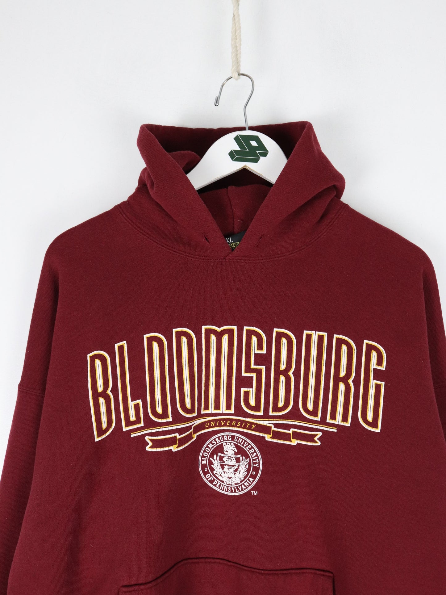 Vintage Bloomsburg College Sweatshirt Mens XL Red Hoodie 90s