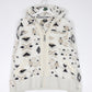 The North Face Sweater Womens Medium White Pattern Fleece Full Zip Hoodie