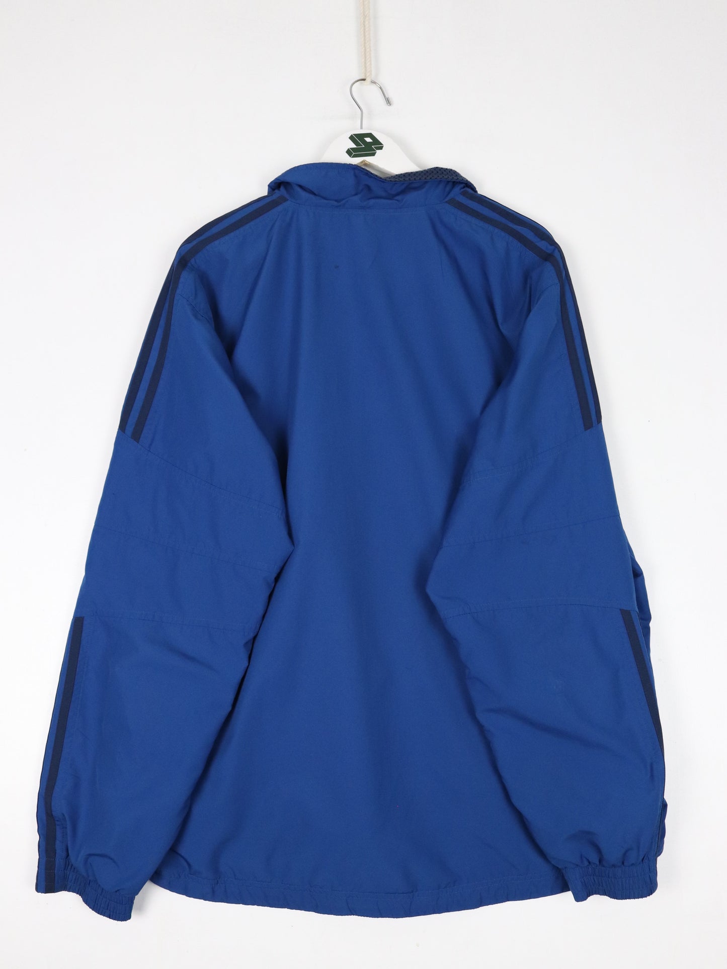 Vintage Adidas Windbreaker Mens Large Blue Jacket Y2K