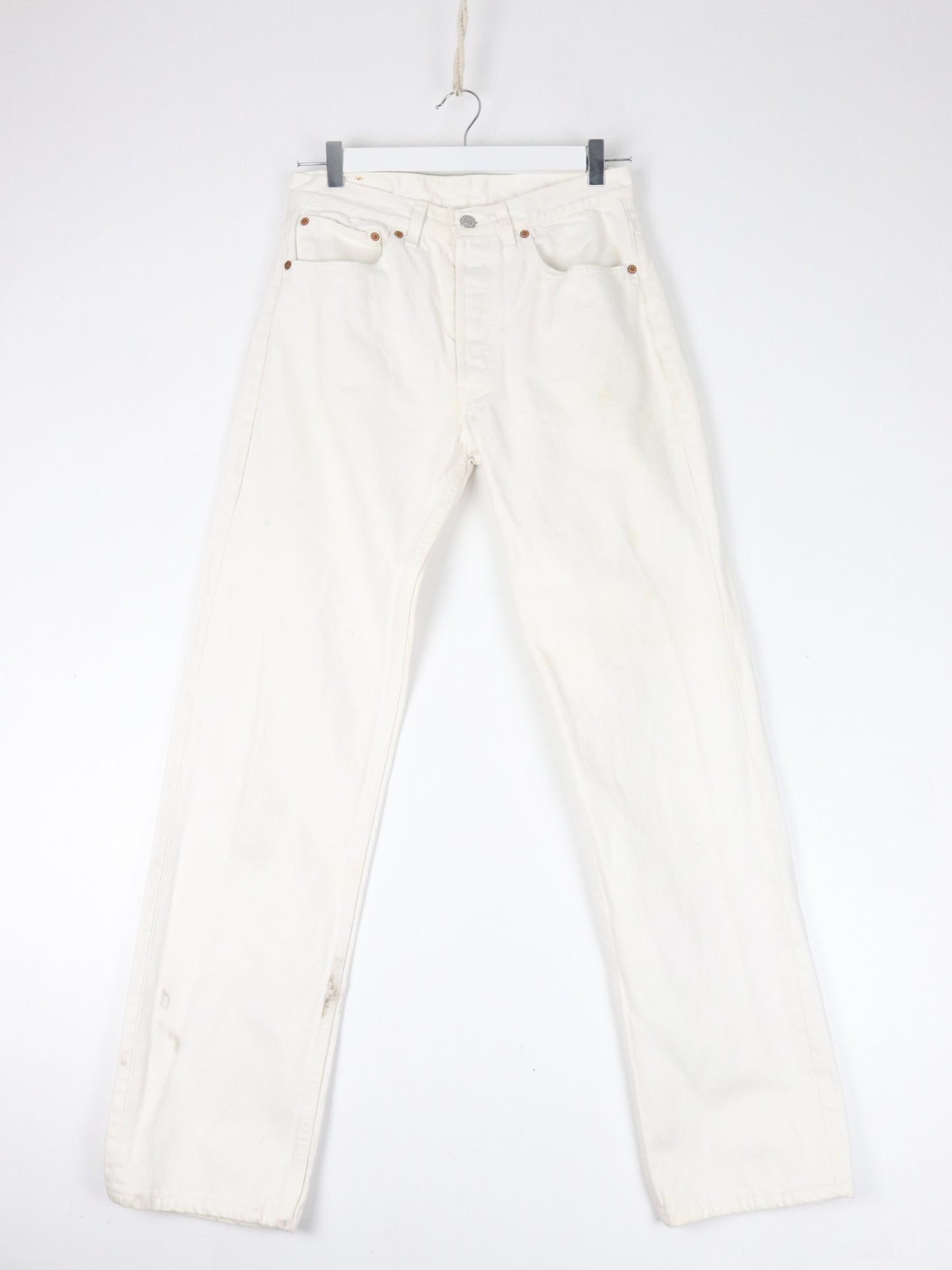 Vintage Levi's Pants Fits Mens 28 x 31 White 501 Original Fit Denim Jeans