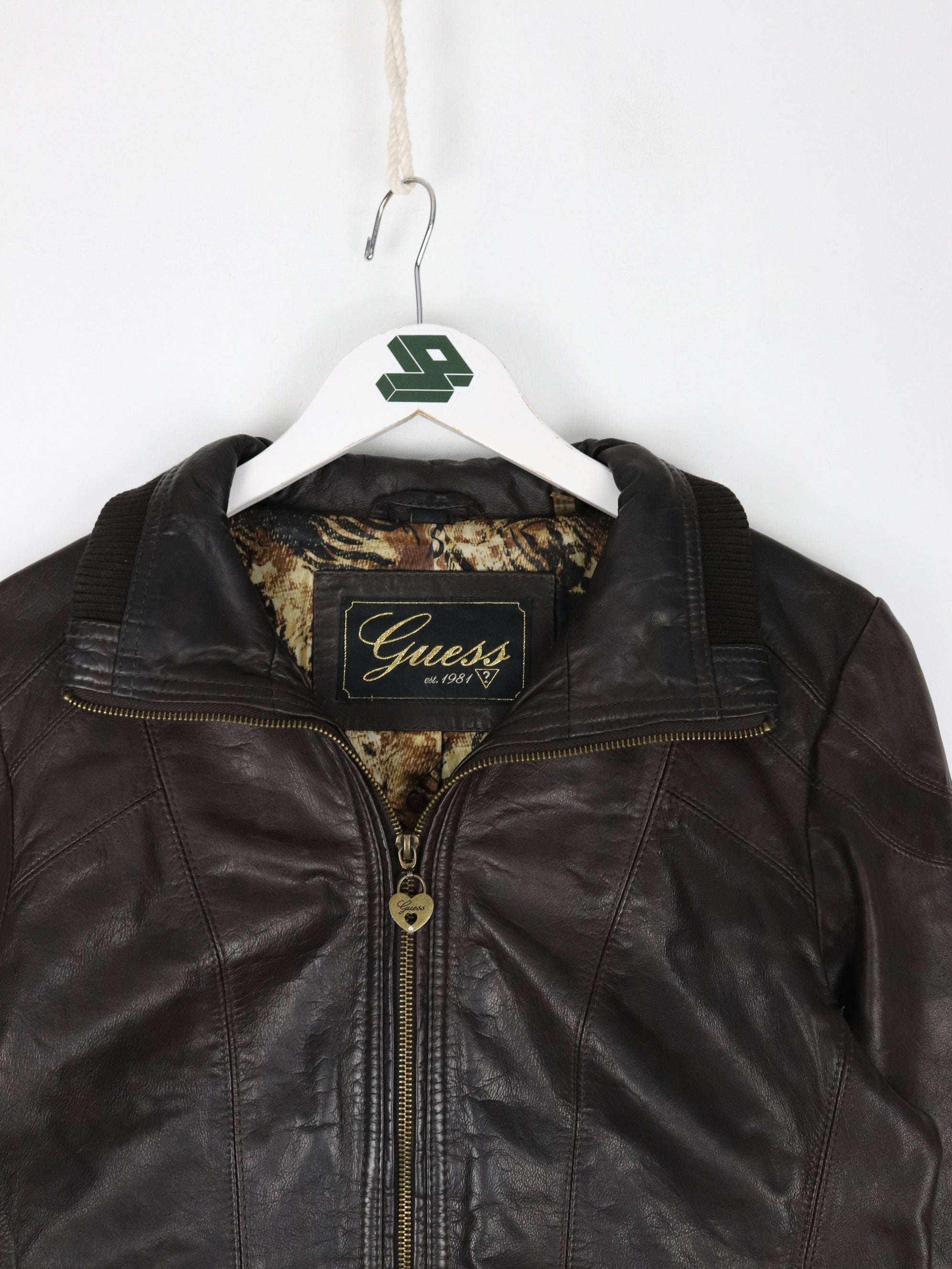 Guess vintage sale leather jacket