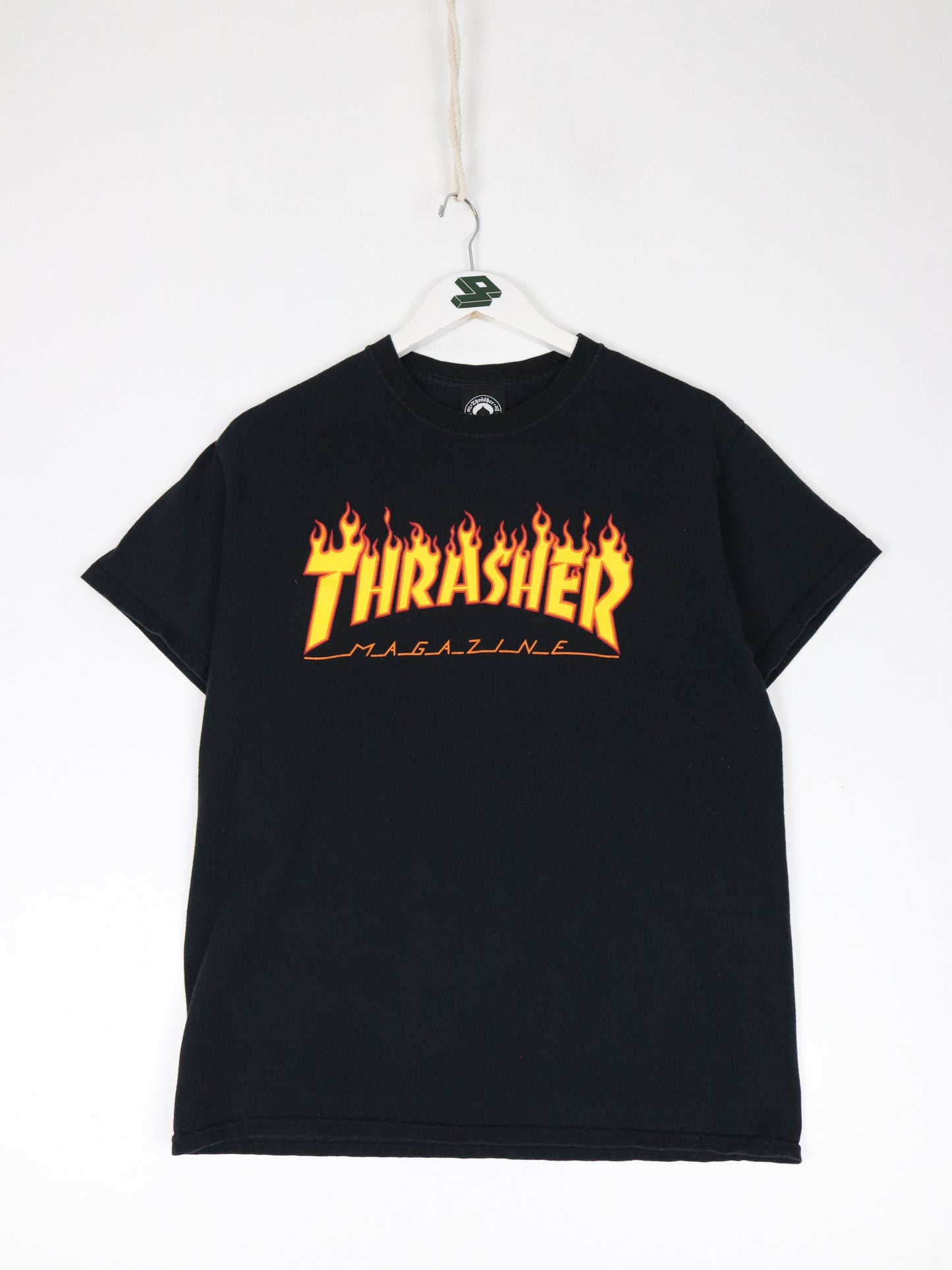 Thrasher T Shirt Mens Medium Black Skater Skatebording