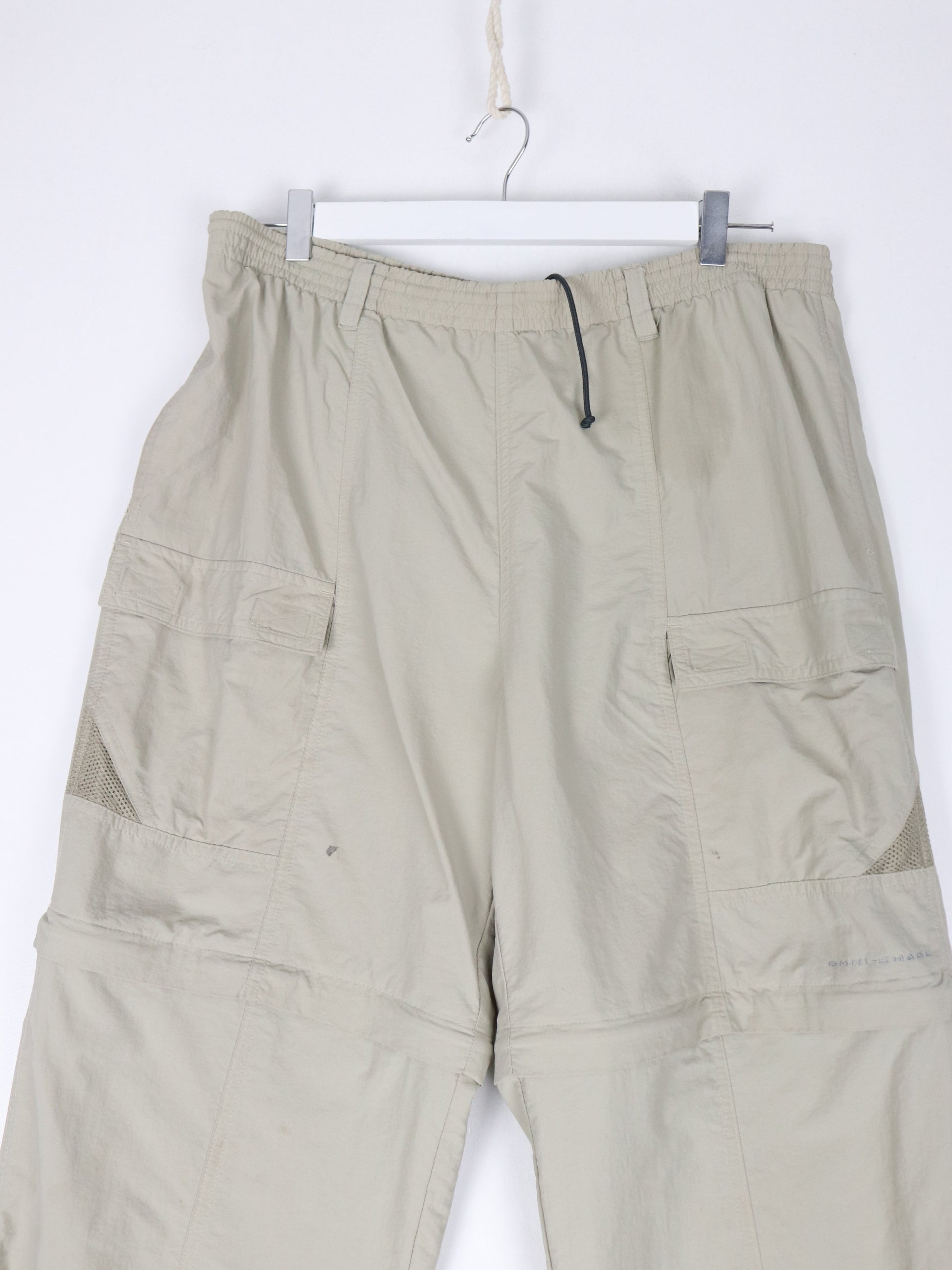 Columbia PFG Mens Convertible Fishing Pants Gray Mesh Lined Pocket Nylon XL  New