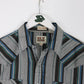 Vintage Ely Cattleman Shirt Mens Large Tall Grey Pearl Snap