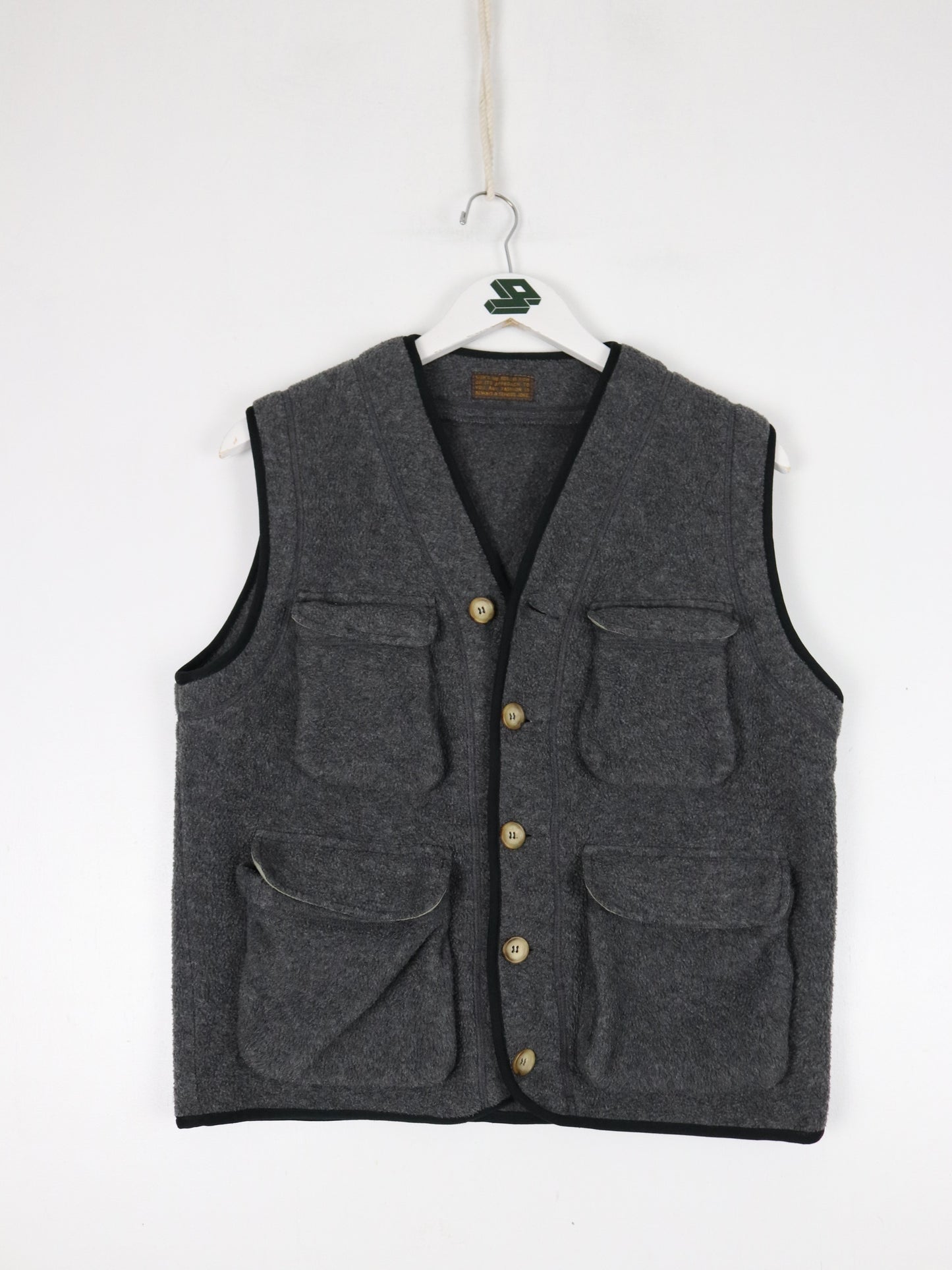 Mens Melrose Vest Mens Small Grey Fleece Sweater Japan