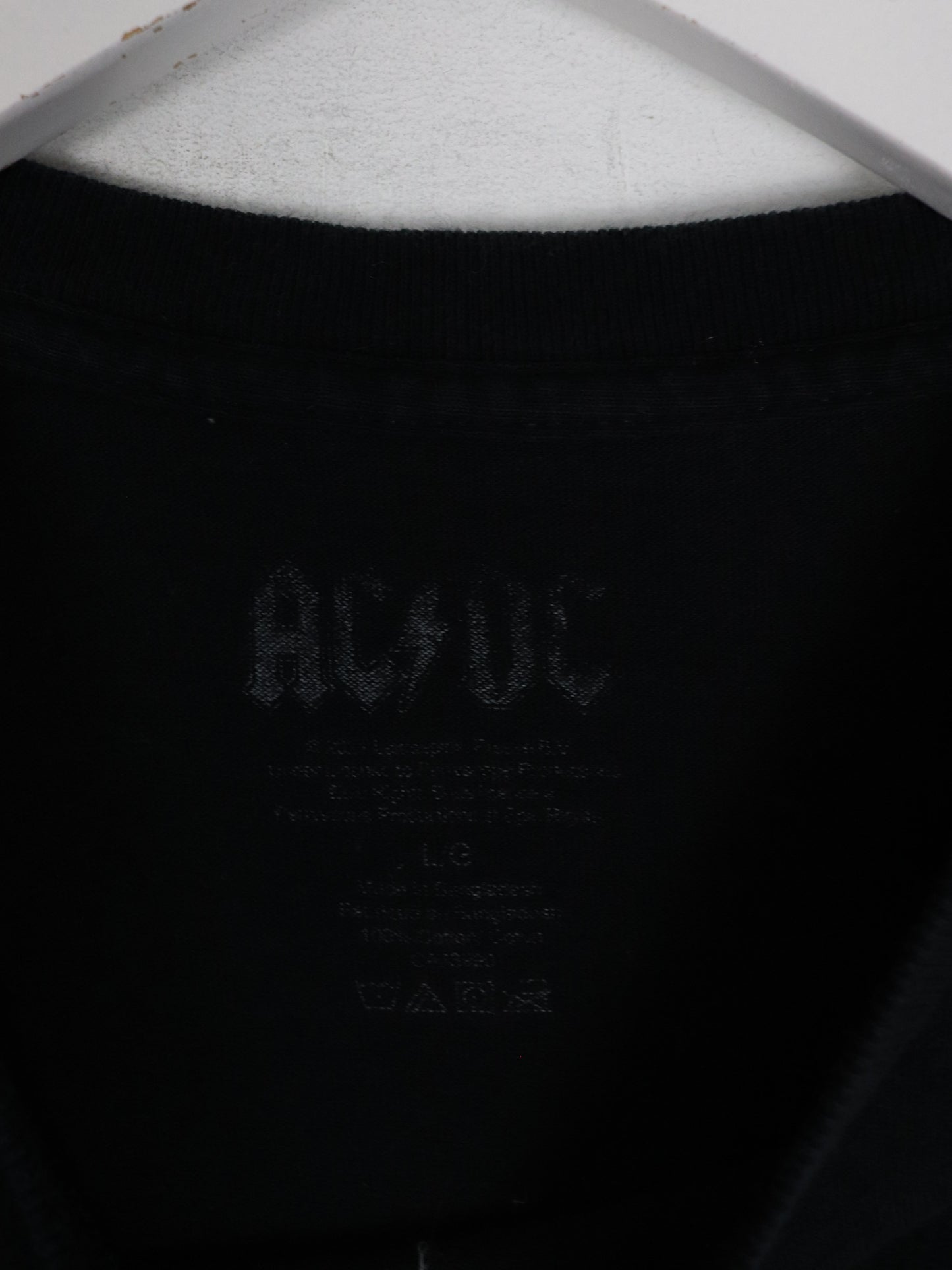 AC/DC T Shirt Mens Large Black Band Concert Tour