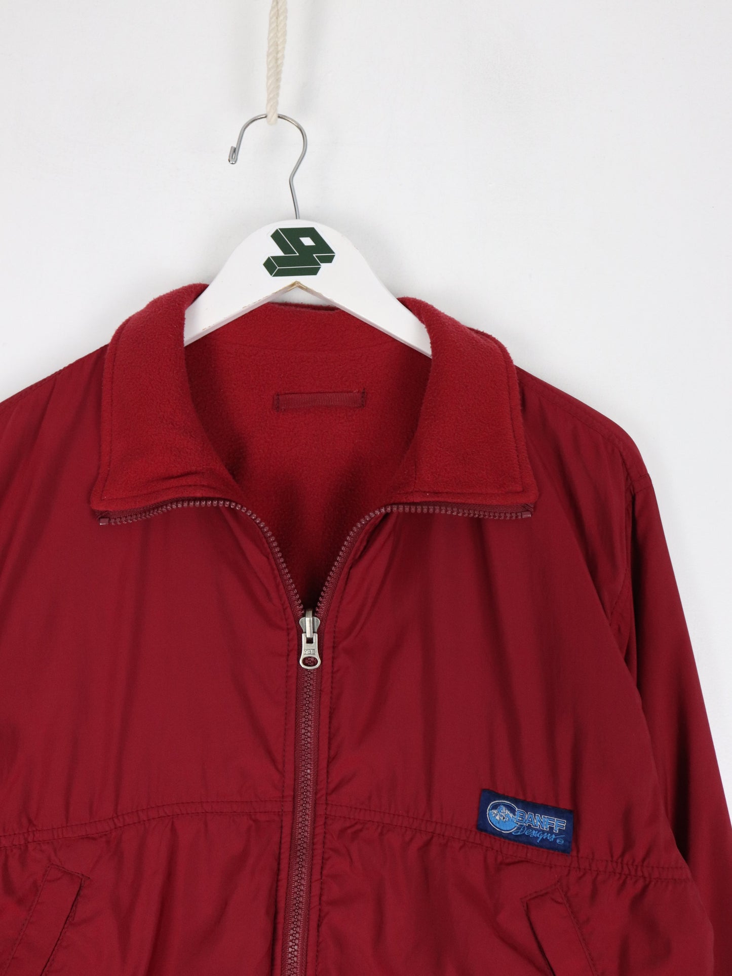 Vintage Banff Jacket Womens Small Red Reversible Fleece Outdoors