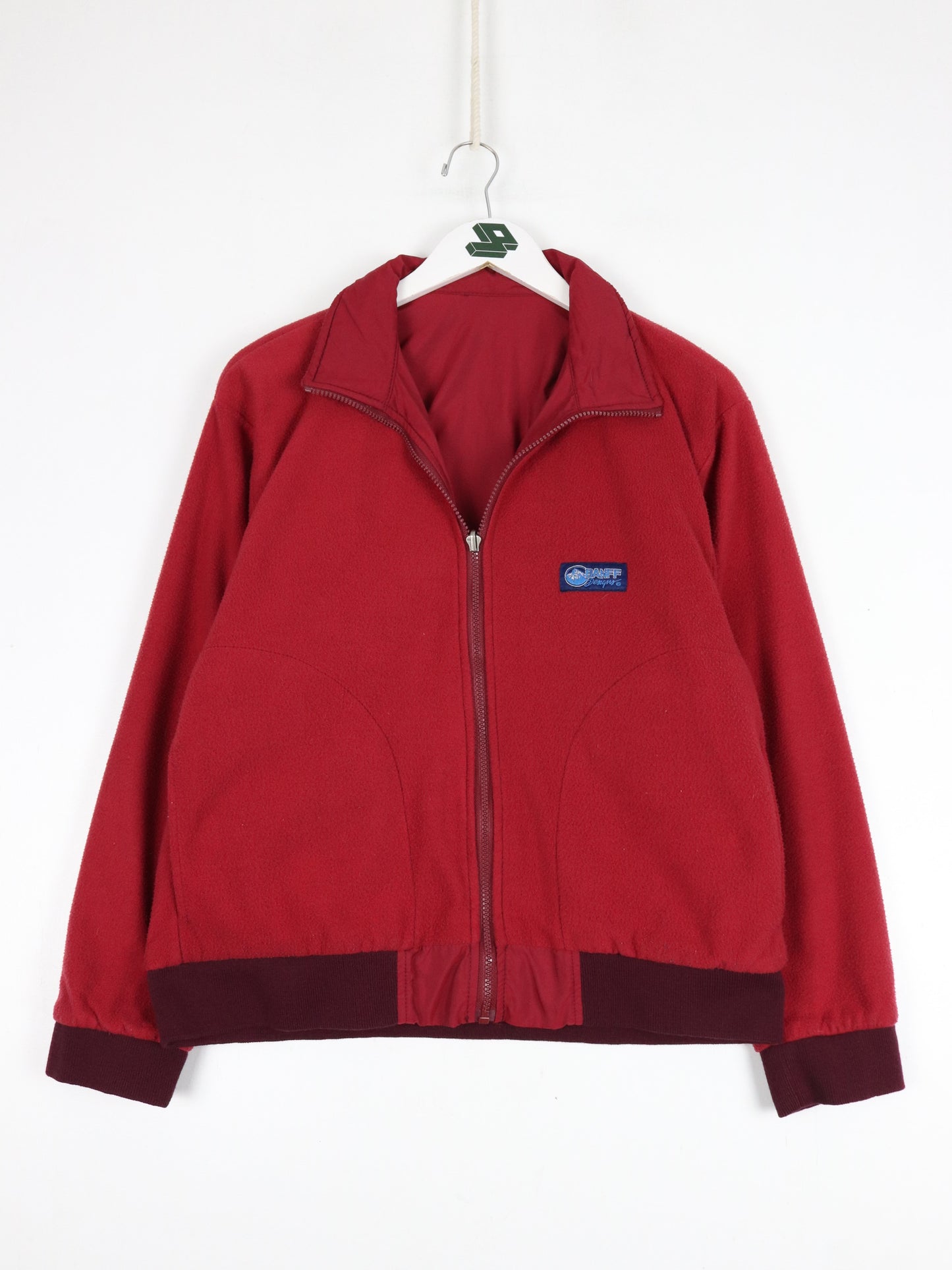 Vintage Banff Jacket Womens Small Red Reversible Fleece Outdoors