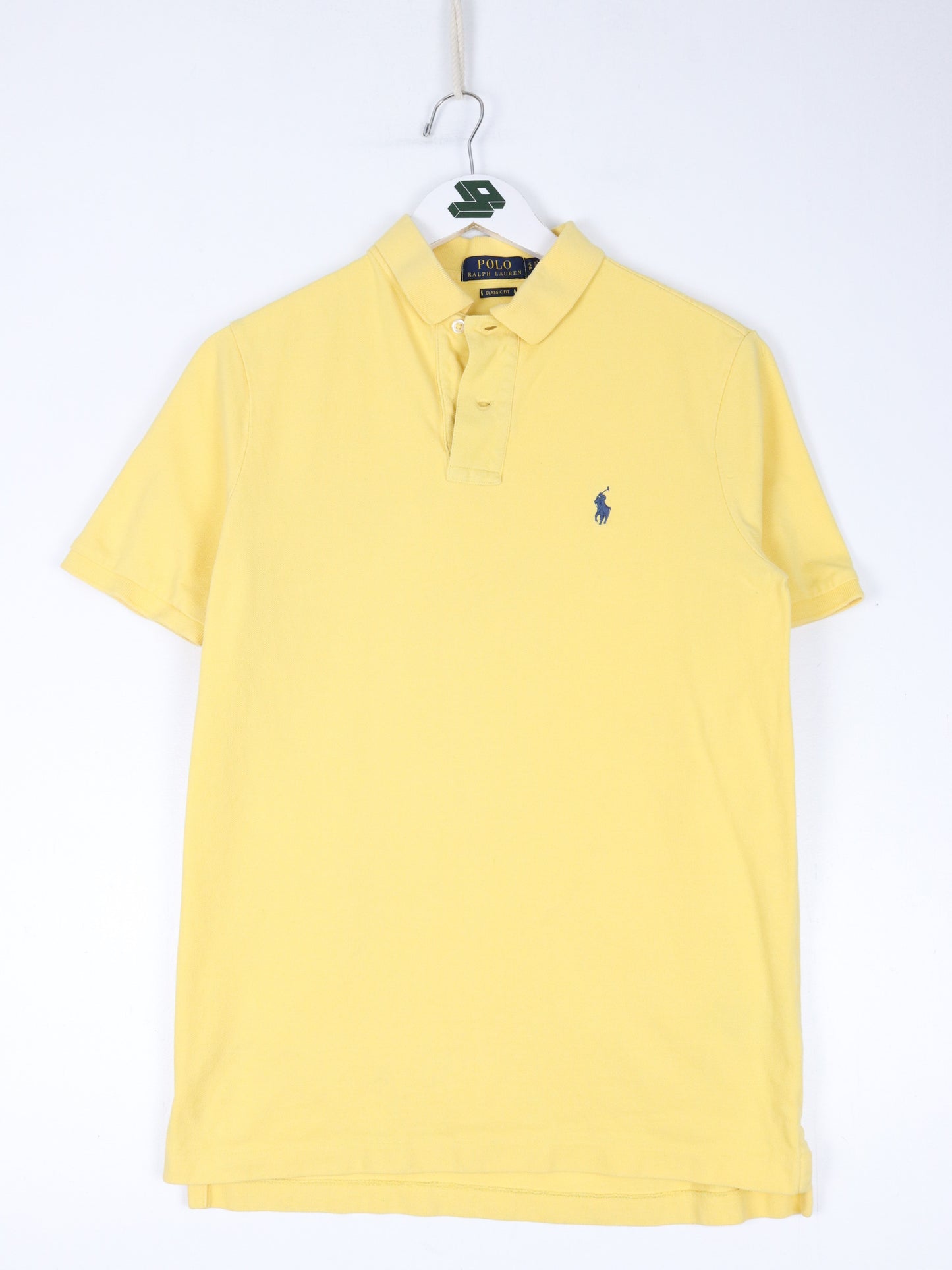 Ralph Lauren Polo Shirt Mens Small Yellow Pony Casual