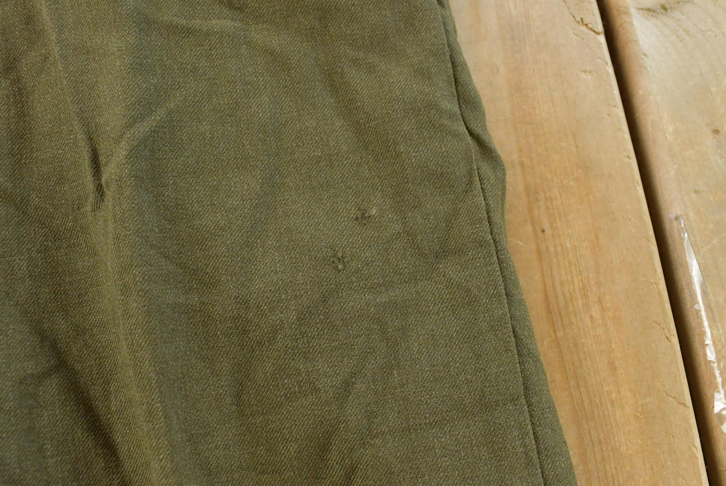 Vintage 1970s Pleated Military Wool Trousers Men's 28 x 30