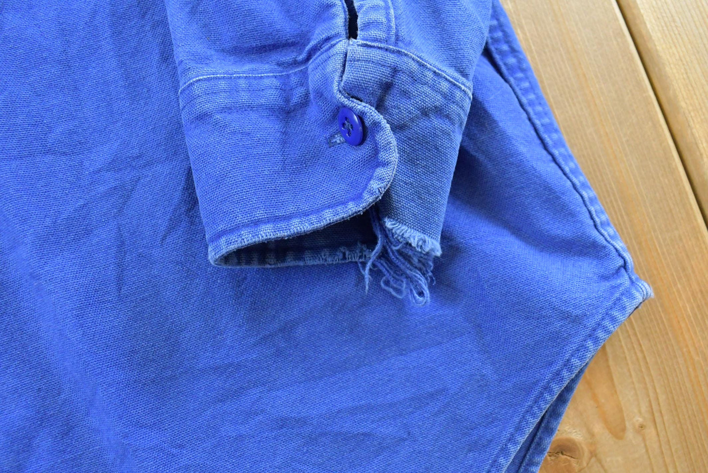 Vintage 1990s Woolrich Chamois Blue Button Up Shirt Men's L